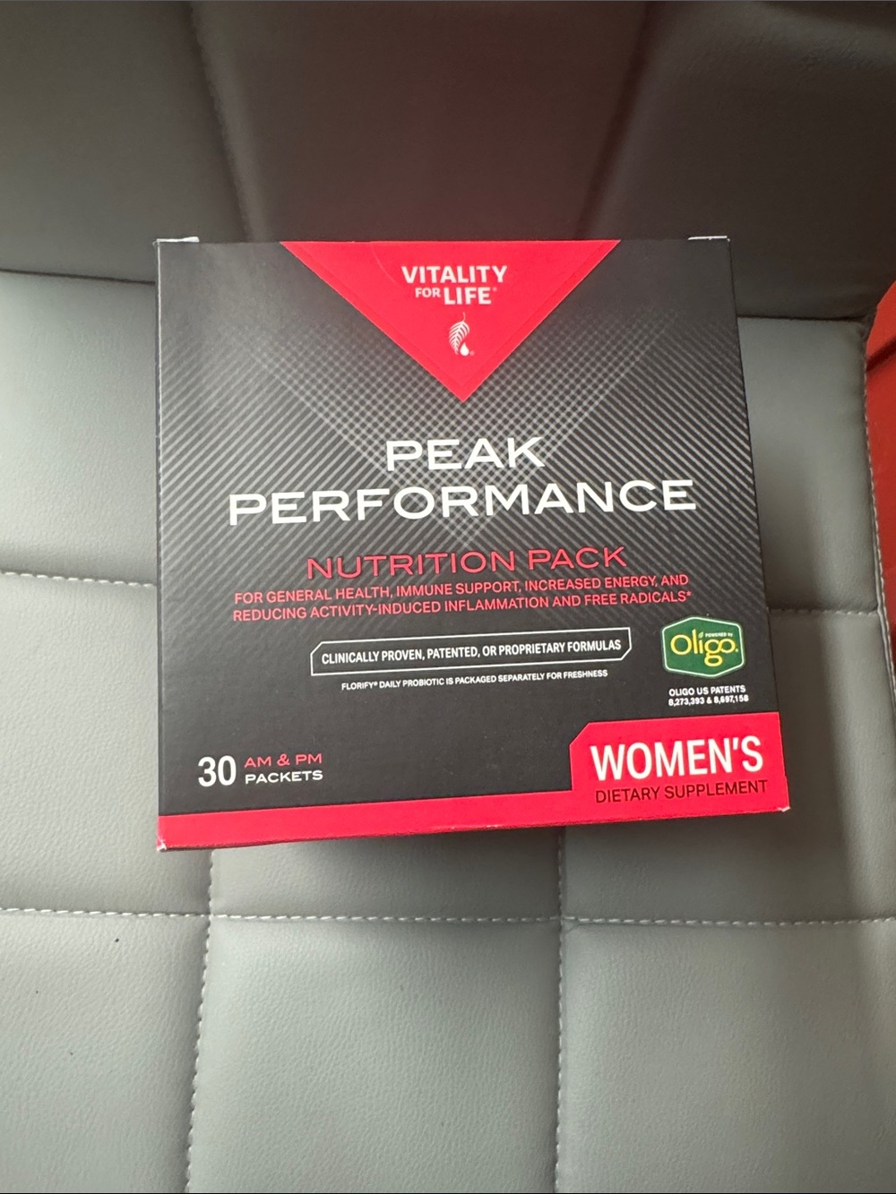Peak Performance Women's Nutrition Pack - Black and Red 30 pk am&pm melaleuca